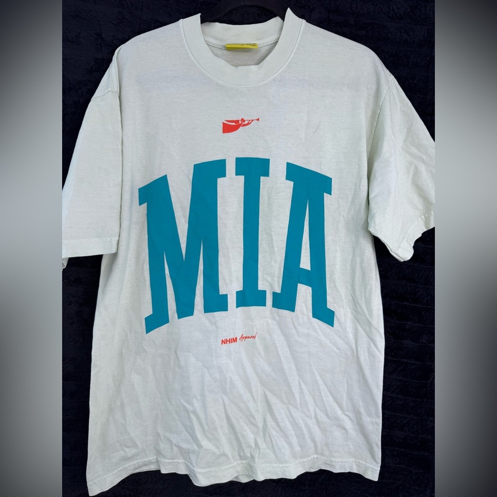 White and Blue Graphic Tee